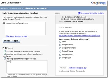 google formulaire1 thumb Accumulez des données sur Google Tableur