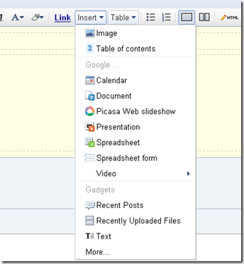 google sites 1 thumb JotSpot devient Google Sites et perd quelques fonctionnalités